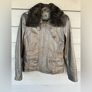 Banana Republic Women's Leather Jacket Black size L